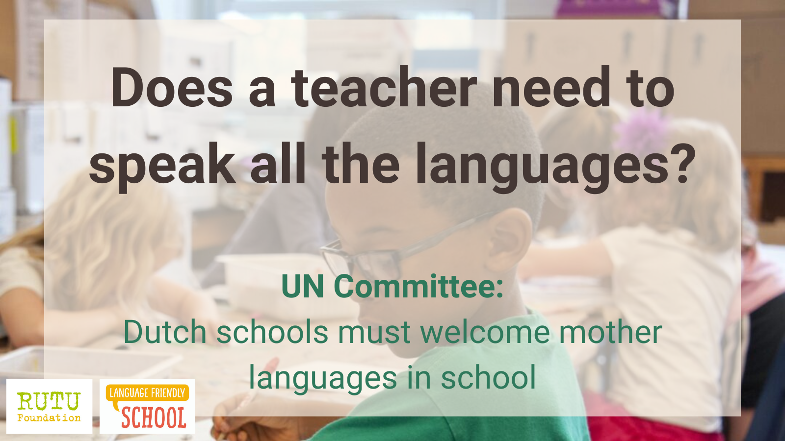 Featured image for “Does a teacher need to speak all the languages of their students?”
